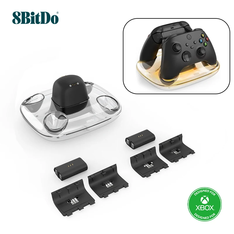 

8BitDo Dual Charging Dock，Compatible with Xbox Wireless Controller Charging Station for Xbox Series、Xbox One Wireless Gamepad