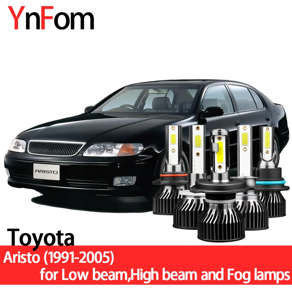 

YNFOM LED headlights kit for Toyota Aristo S140 S160 1991-2005 Low beam,High beam,fog lamp,car accessories,car headlight bulbs