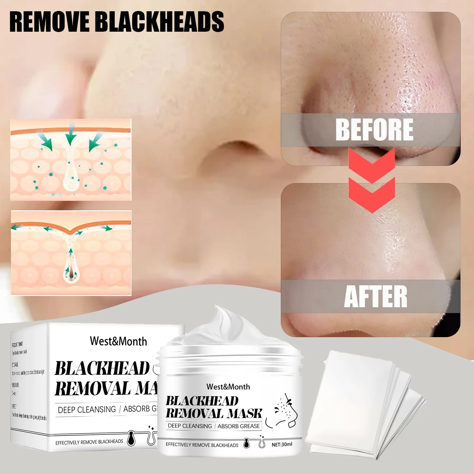 

Может порвать и удалять черные точки, маска для носа, уход за T-zone, удаляет носовые наклейки, увлажняющая кожа, очищает черные точки от акне, с...