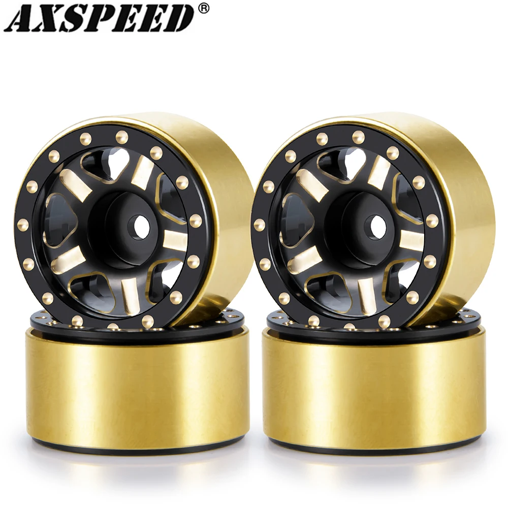 

AXSPEED 4 шт. 1,0 ступицы обода колеса сверхмощный латунный противовес для 1/24 Axial SCX24, 1/18 TRX4M Бронко защитные детали