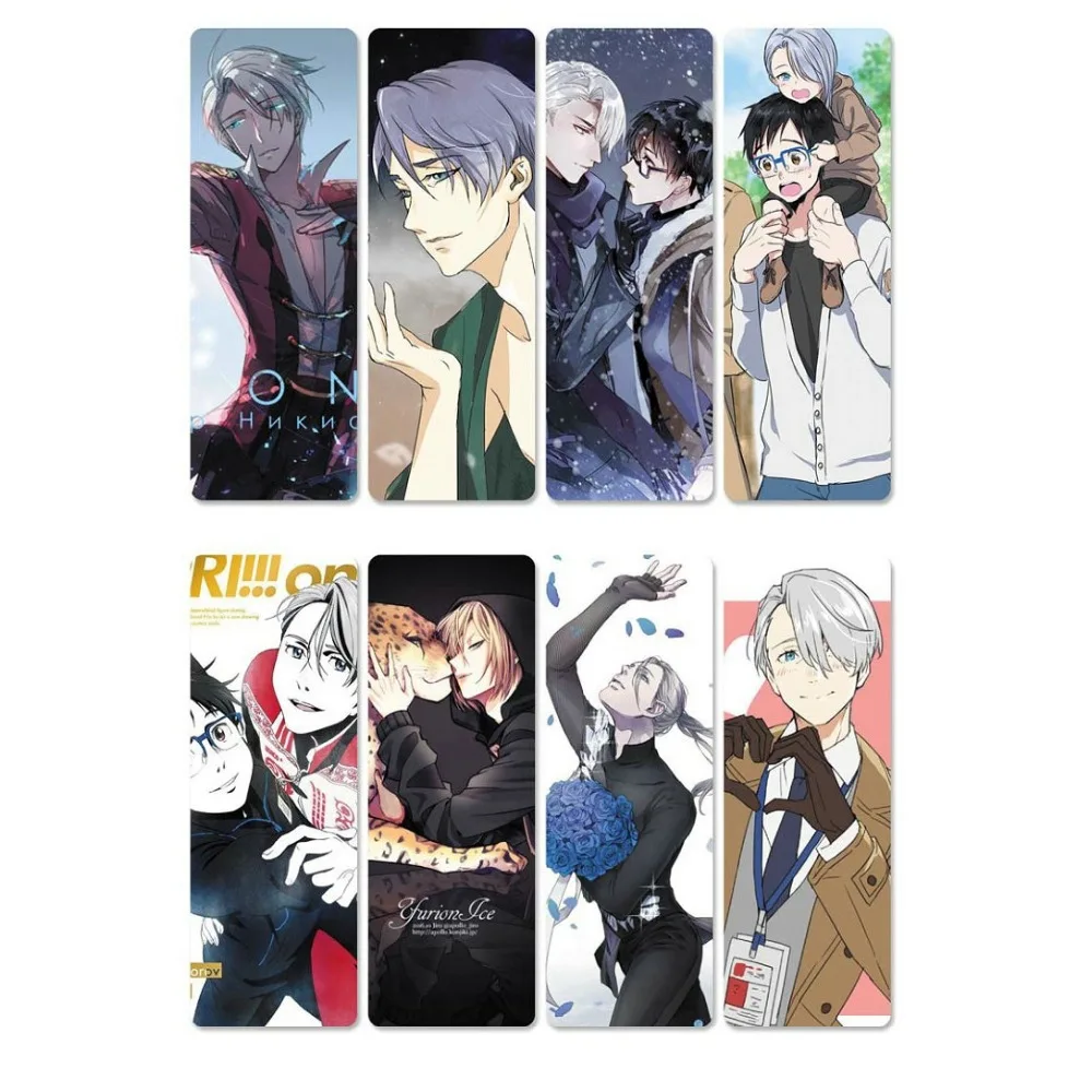 

YURI!!! On ICE Anime Bookmarks Waterproof Transparent PVC Plastic Bookmark Book Marks Gift