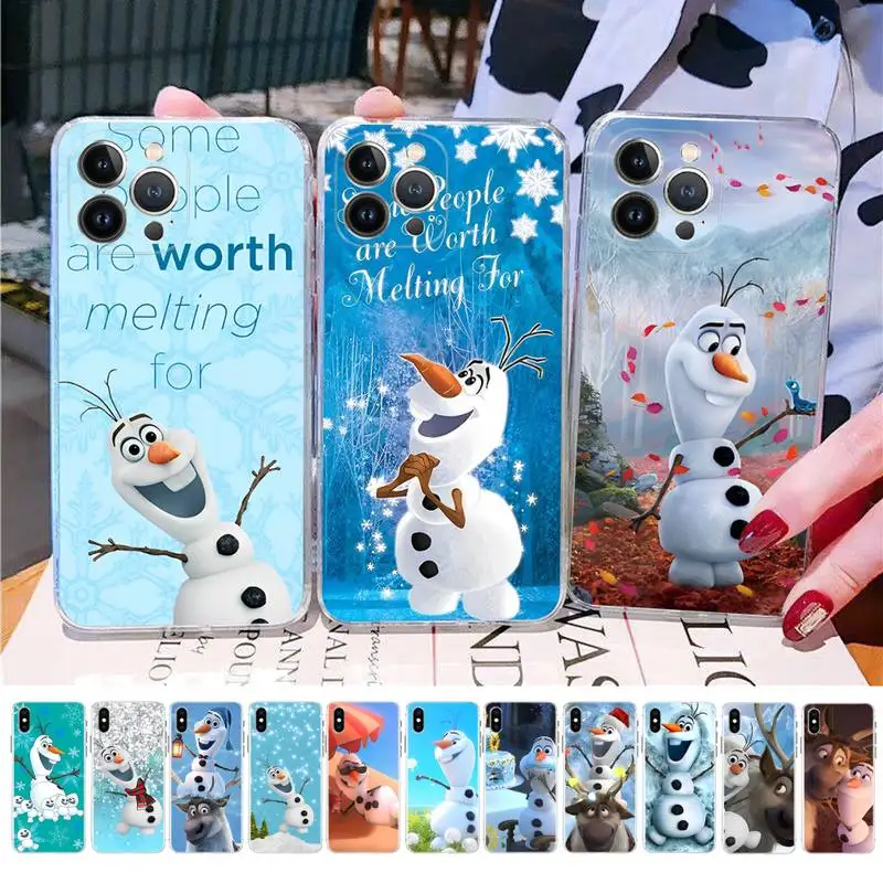 

Disney Frozen Olaf Phone Case For iPhone 14 11 12 13 Mini Pro XS Max Cover 6 7 8 Plus X XR SE 2020 Funda Shell