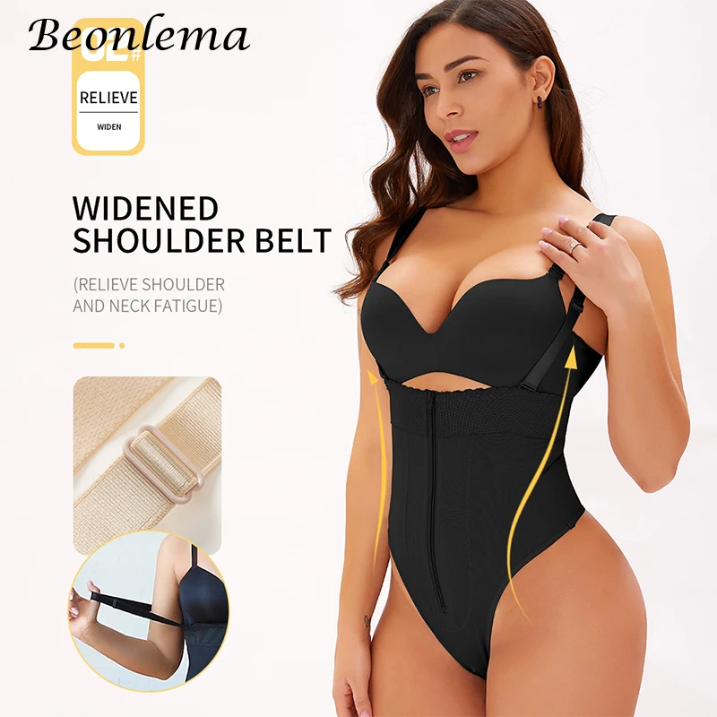 Waist Trainer Control Panties Tummy Belly Sheathing Woman Body Shapewear High Rise Thongs Underwear With Zipper Plus Size 6XL