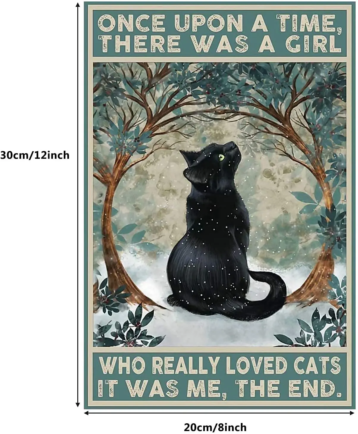 GadgetsTalk Винтажная металлическая вывеска Кошка никогда не доверяет Художественный