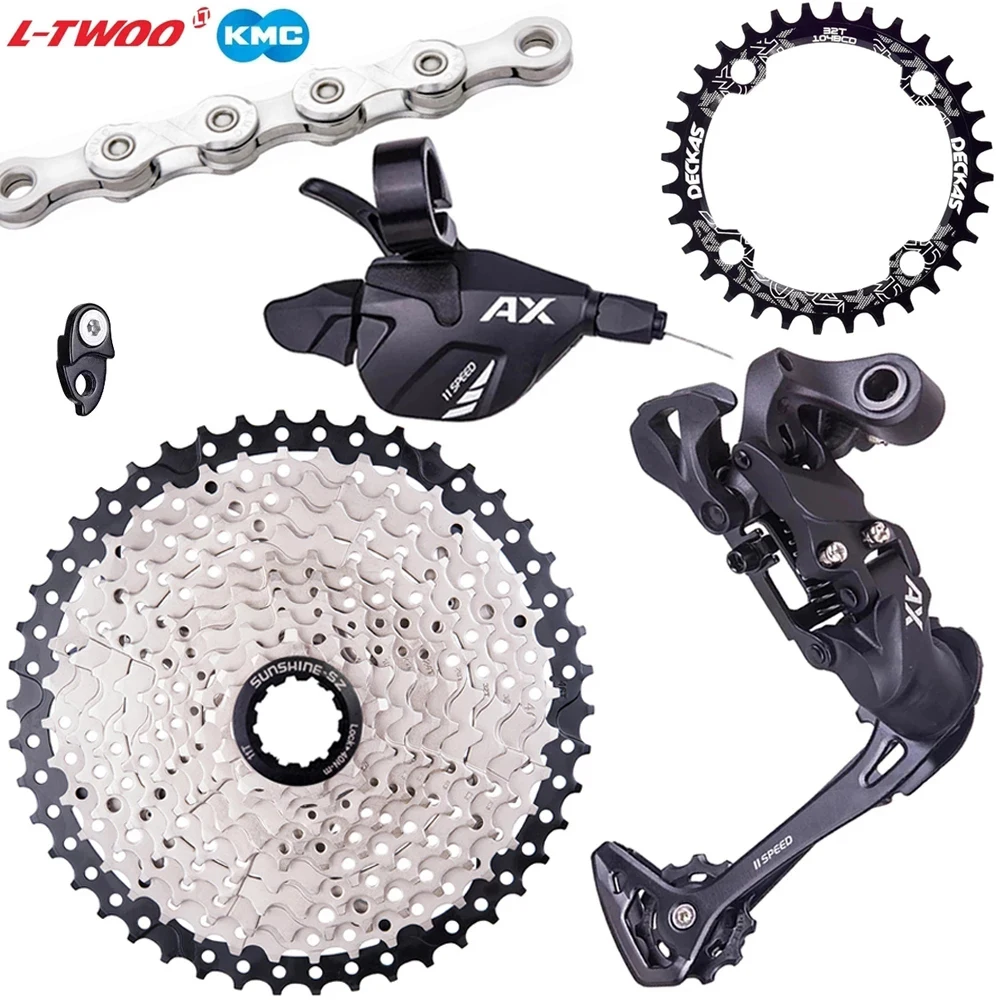 

LTWOO 11 Speed Group Set 1X11 Shifter Lever Rear Derailleur＆KMC X11 Chain Current ＆104BCD Chainring ＆11S Cassette MTB Bike Kit
