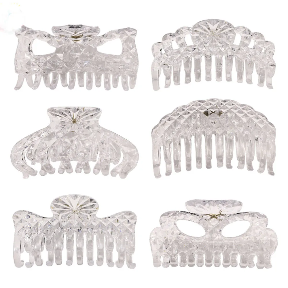 

New Style Transparent Hair Claw Clips Accessories Plastic Big Size Crystal Hair Claw Clips