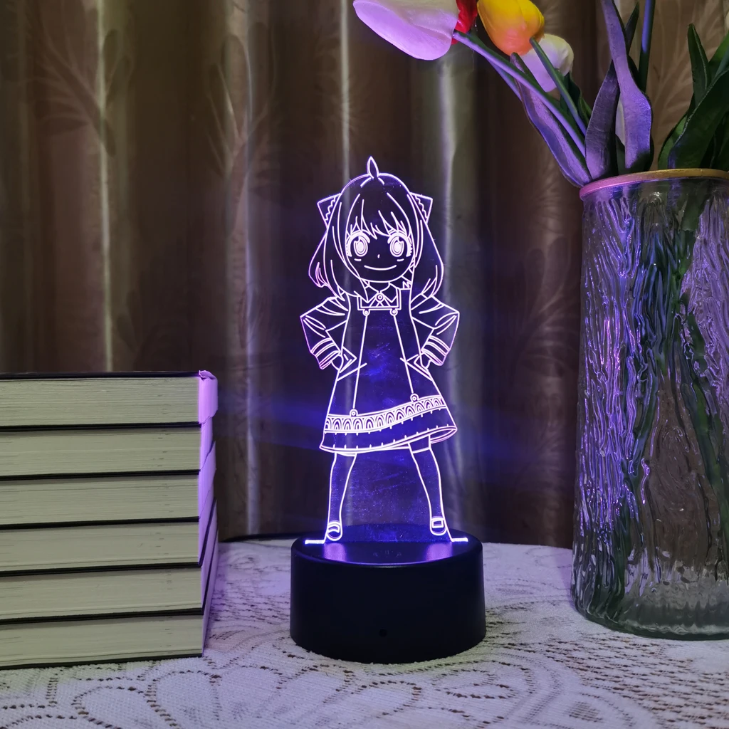 

3d Lamp Anime Manga SPY X FAMILY Anya Yor Loid Forger Led Night Light For Kids Baby Home Bedroom Decoration Friend Birthday Gift