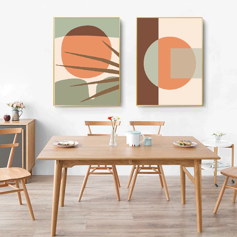 

Настенная картина с изображением листьев в скандинавском стиле