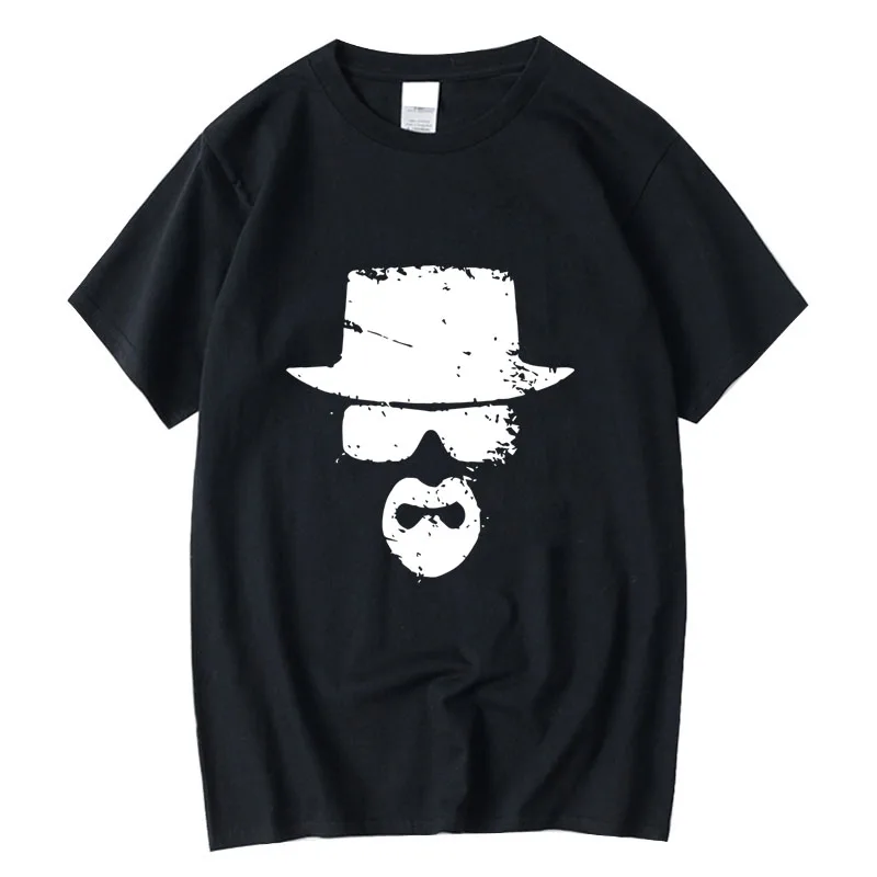 

XINYI Men's T-shirt 100%cotton casual Funny breaking Bad Print loose o-neck cool t shirt for men short sleeve t-shirt male tees