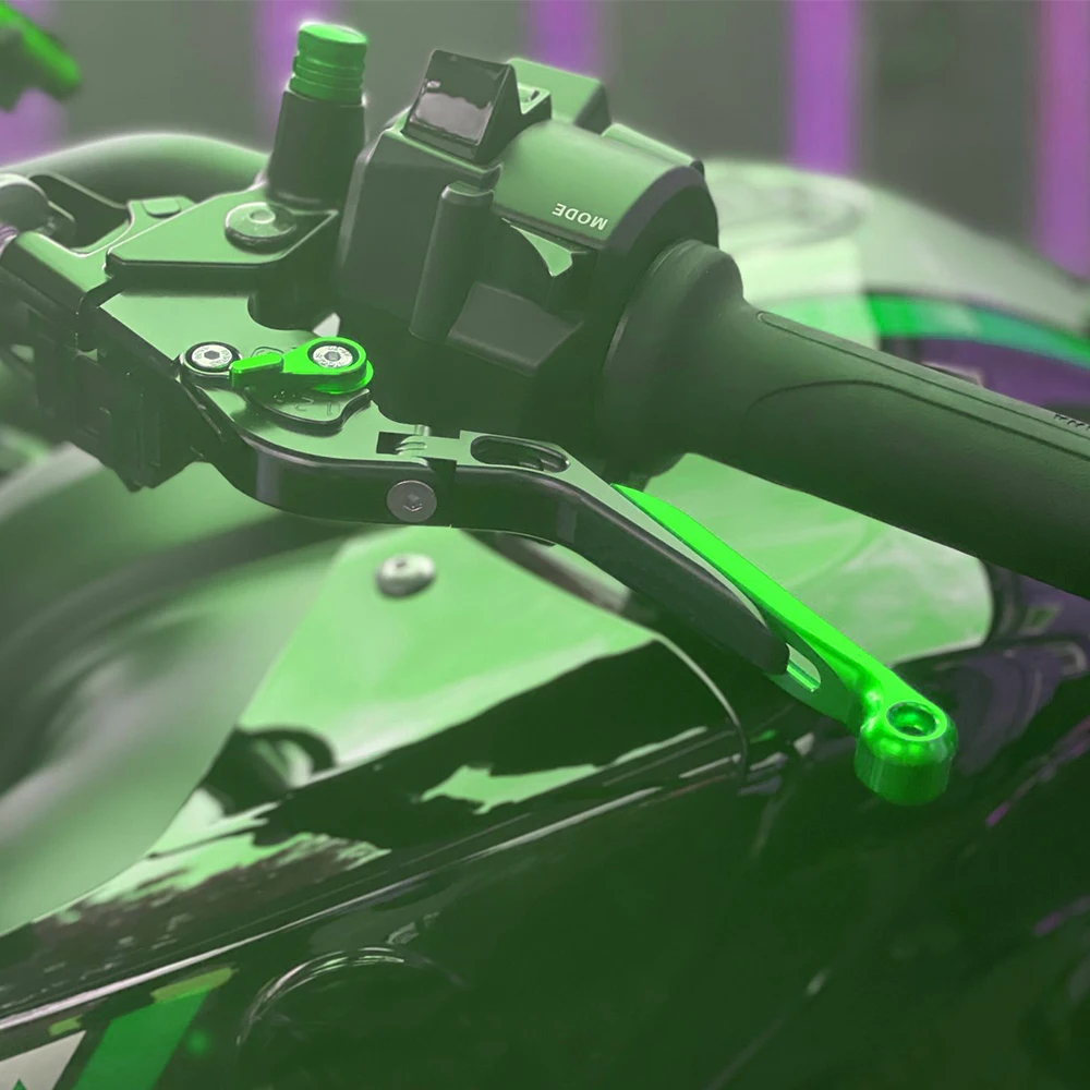 Фото Для KAWASAKI Z750R ZX10R ZX6R ZX636 ZX-6R 2007-2016 аксессуары для мотоциклов складные тормозные рычаги сцепления выдвижные ручки рычаг №2