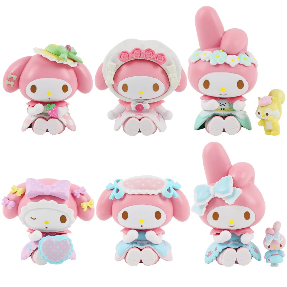 Декоративная Фигурка Sanrio Kuromi Милый Наряд Горничной Модель Из ПВХ В Форме Сердца