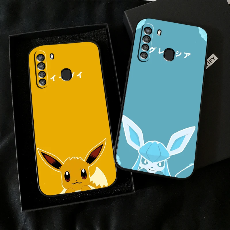 

Pokémon Cartoon Avatar Phone Case For Samsung Galaxy S8 S8 PLus S9 S9 Plus S10 S10E S10 Lite 5G Plus Silicone Cover Black Back