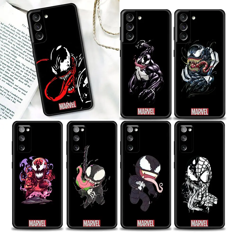 

Phone Case for Samsung Galaxy S22 S7 S8 S9 S10e S21 S20 Fe Plus Ultra 5G Soft Silicone Case Cover Marvel Venom And Sandma