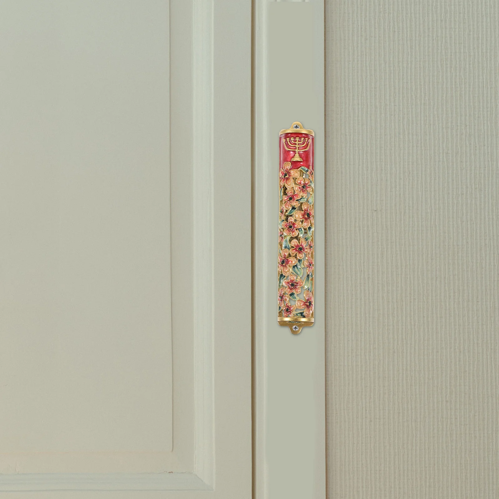 Очаровательный мезуза с пожеланиями декор для двери прокруткой металлическая