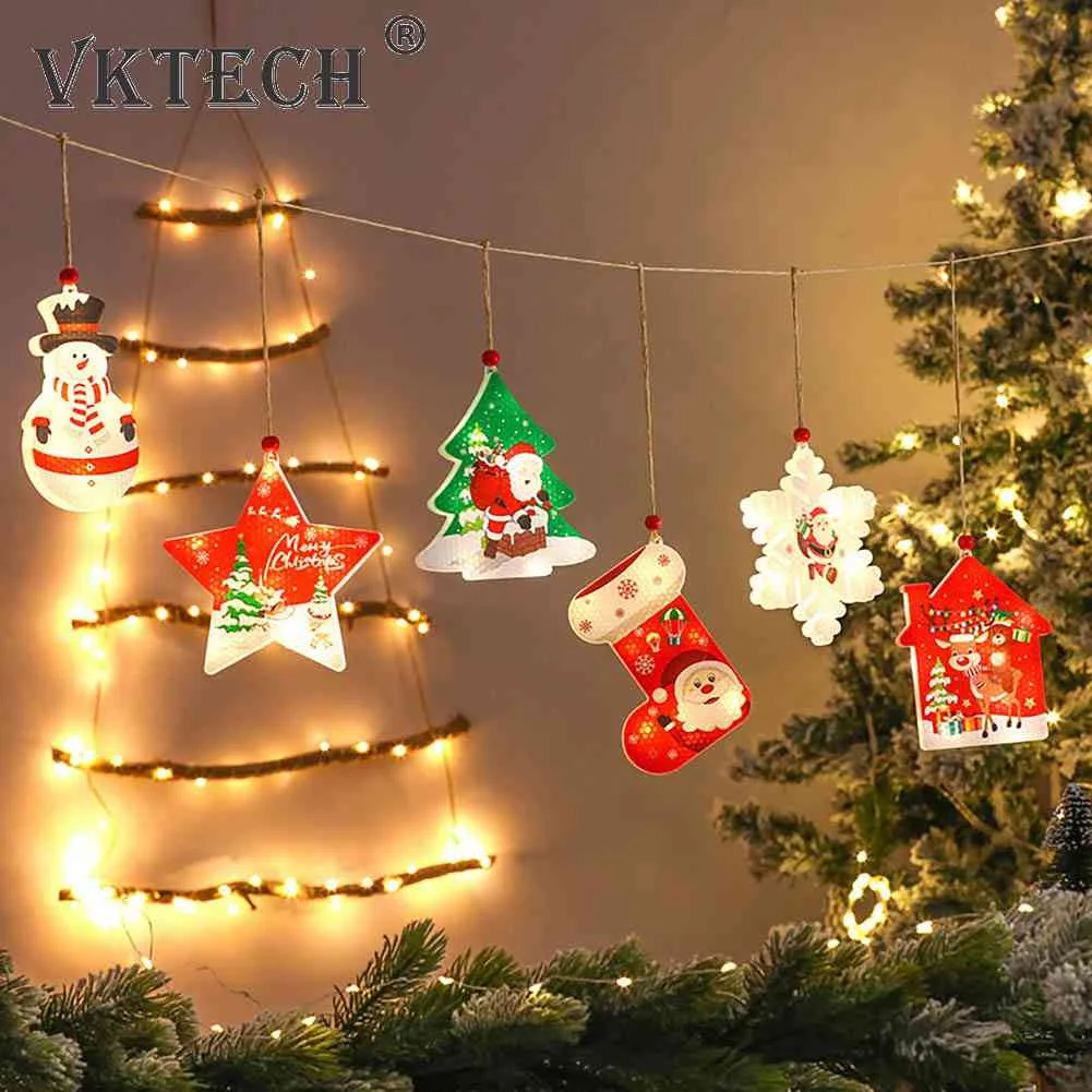 

3 Modes pentagram Christmas tree Pendant Christmas Lights Portable Party Lighting for Home Holiday Party Supplies Decoration