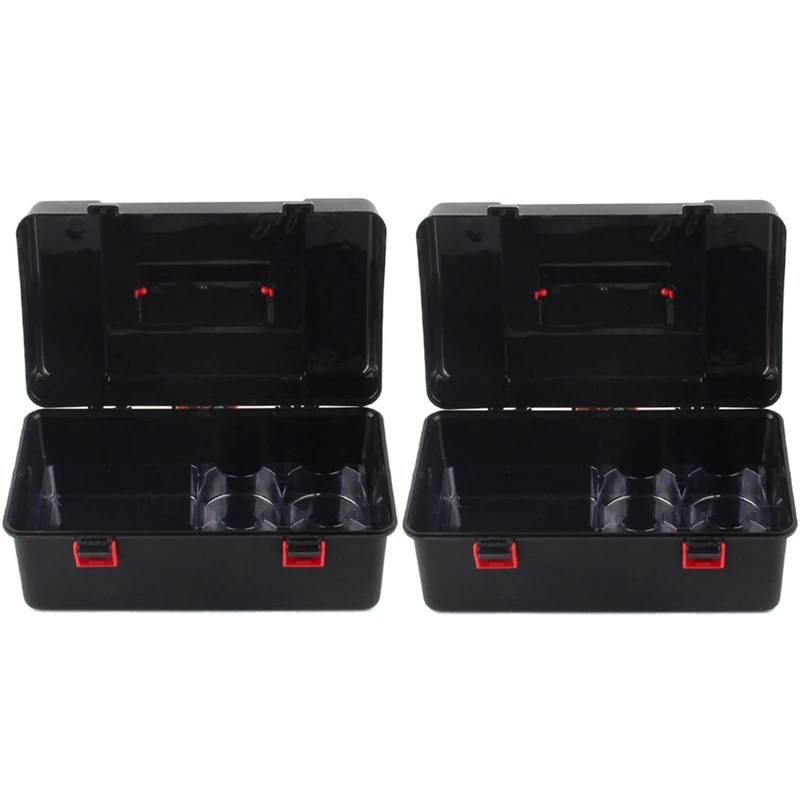 

2Pcs Xd168-66 Burst Generation Spinner Toolbox Beyblade Spinner Hand Storage Box Tool Box - Black & White