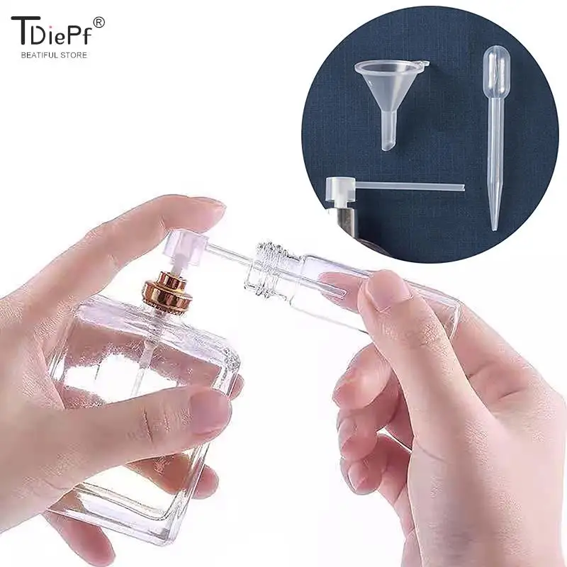 

3 Units/Set Perfume Refill Tools Set Plastic Diffuser Straw Dropper Funnel Long Nozzle Spray Dispensing Required Cosmetic Tools