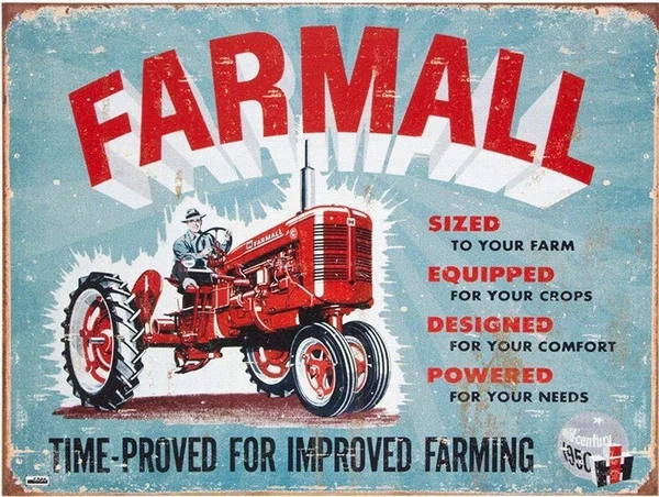 

Time-Proved For Improved Farming Tin Sign art wall decoration,