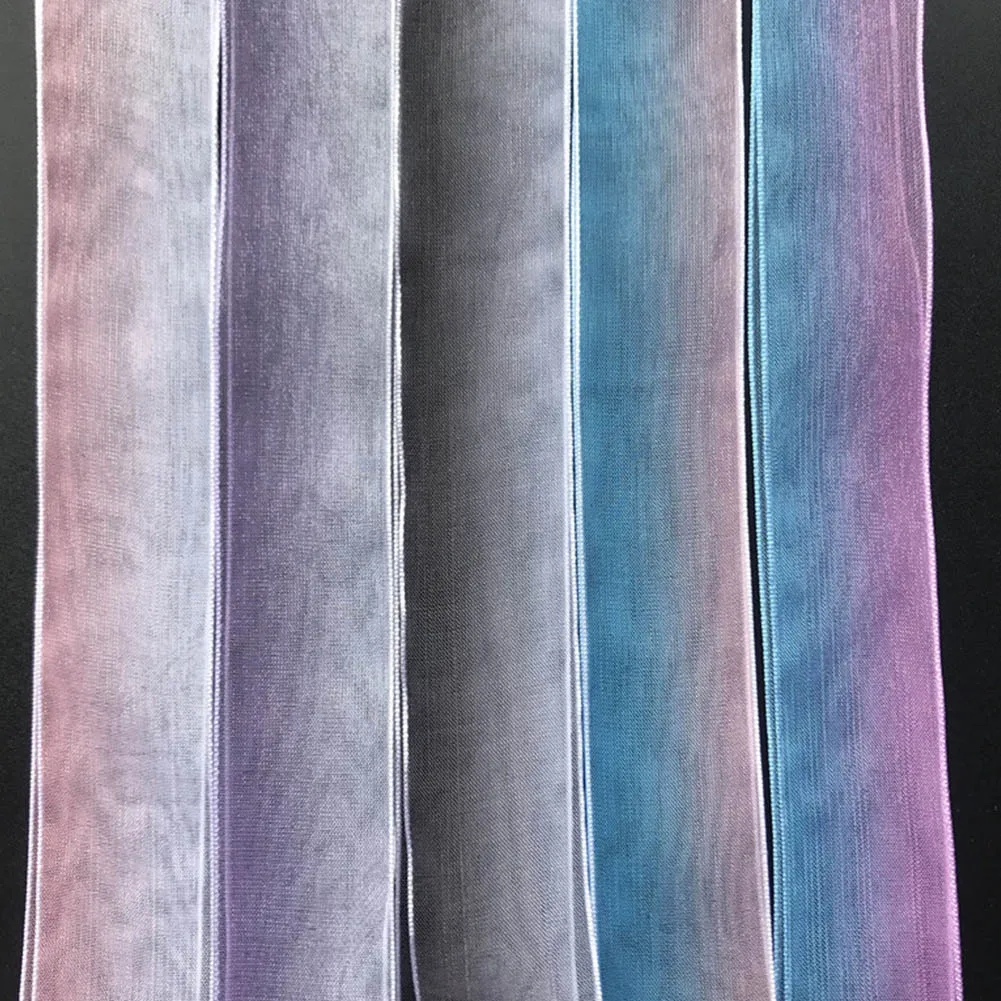 2.5cm Widen Chiffon Organza Gradient Color Shoelaces 70/80/90/100 Cm Length Bowknot Sneaker Sport Shoes White Shoes Laces