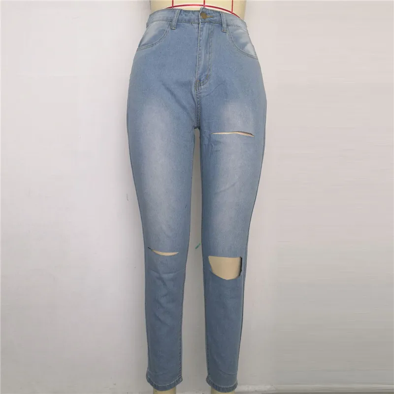 African ethnic Women Jeans Rainbow Colour Criss-cross Lace Up Hole Sheath Elastic High Waist Long Pencil Denim Pants Bandage