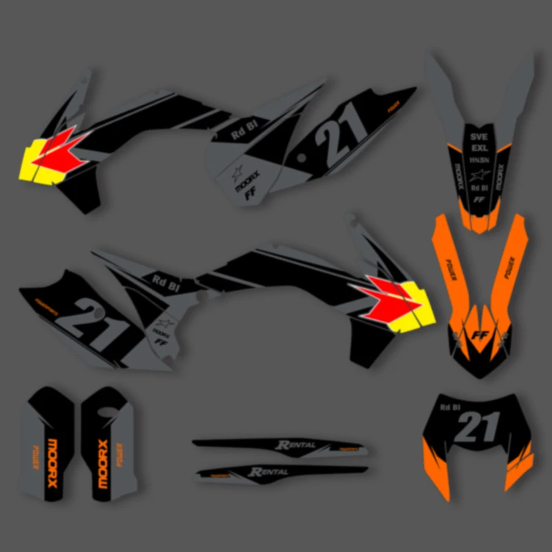 

Набор наклеек PowerZone для KTM SX SXF MX 2013-2015 EXC XCW Enduro 2014-2016 125-500cc