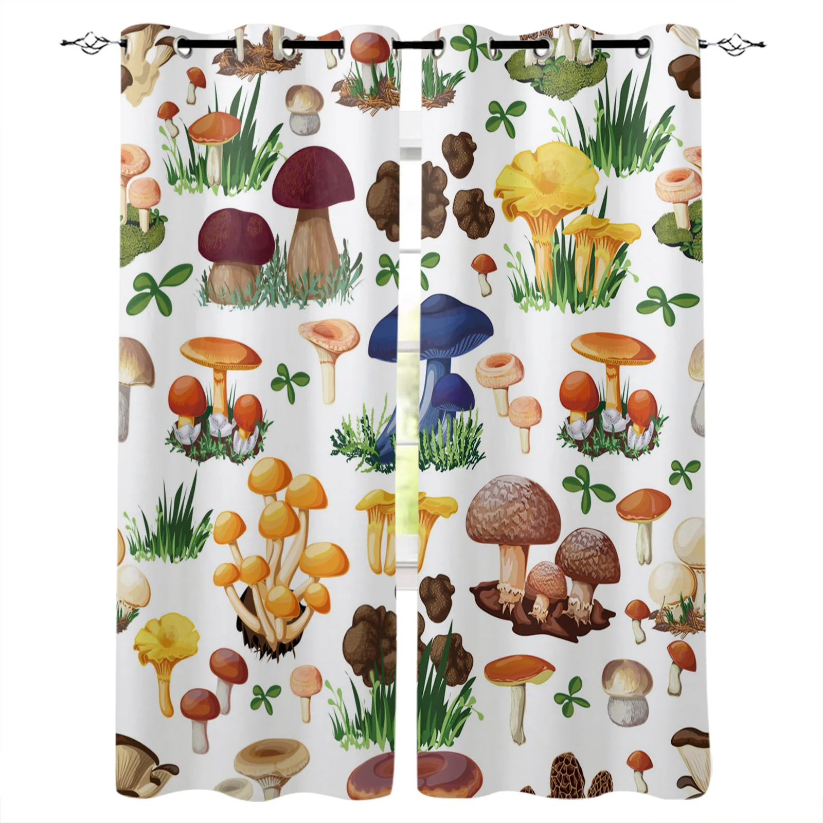 

Spring Mushroom Wildflower Dwarf Thin Curtains for Living Room Bedroom Cloth Sheer Curtain Window Home Decor Drapes