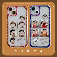 bandai creative cartoon couple angel eyes phone case for iphone 13 12 11 pro max xs xr x xsmax 8 7 plus high quality case