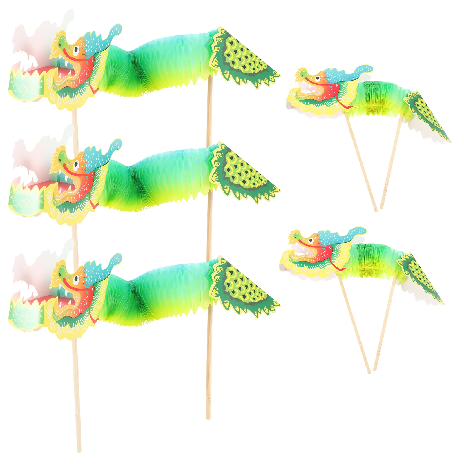 

5 Pcs Chinese New Year Gift Spring Festival Paper Dragon Latte Tết Nguyên Đán Decor Decorations Party Years