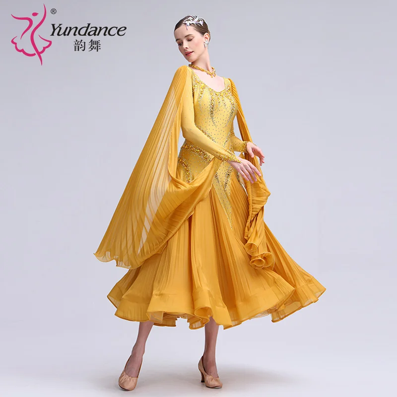 B-24100 Новое женское платье для современного танца со стразами разноцветное