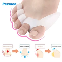 pexmen 2pcs gel toe separators to correct bunions and restore toes to their original shape bunion corrector toe protectors
