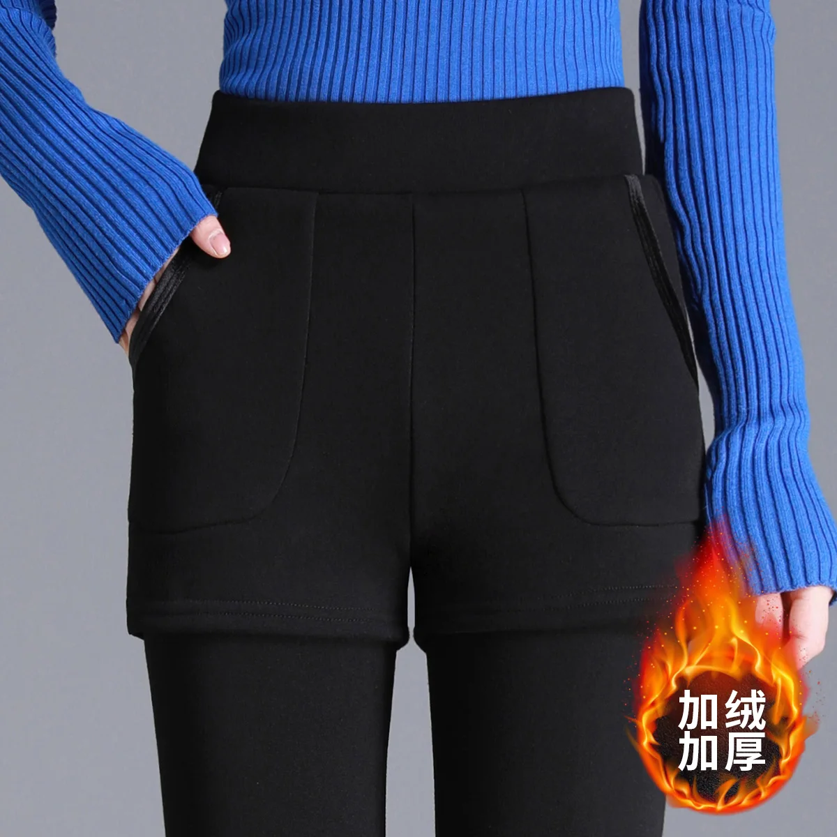 

Winter Leggings Women Warm Thicken Wool Leggings Padded Ankle Length Thermal Sexy Hight Waist Skinny Sweatpants