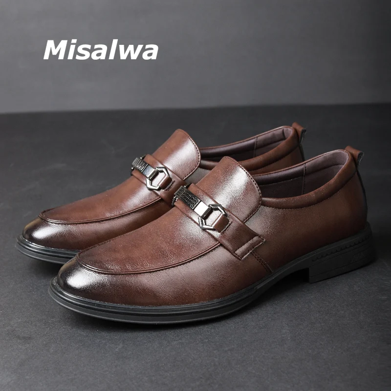 

Туфли Misalwa мужские классические, повседневные, деловые, оксфорды, в британском стиле, для джентльменов, свадьбы