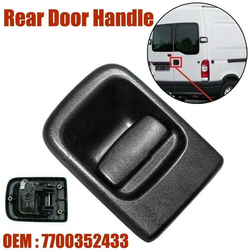 

1Piece Black Car Tailgate Trunk Door Handle For Renault Master MK2 OPEL Vauxhall MOVANO 1998-2010 Nissan INTERSTAR