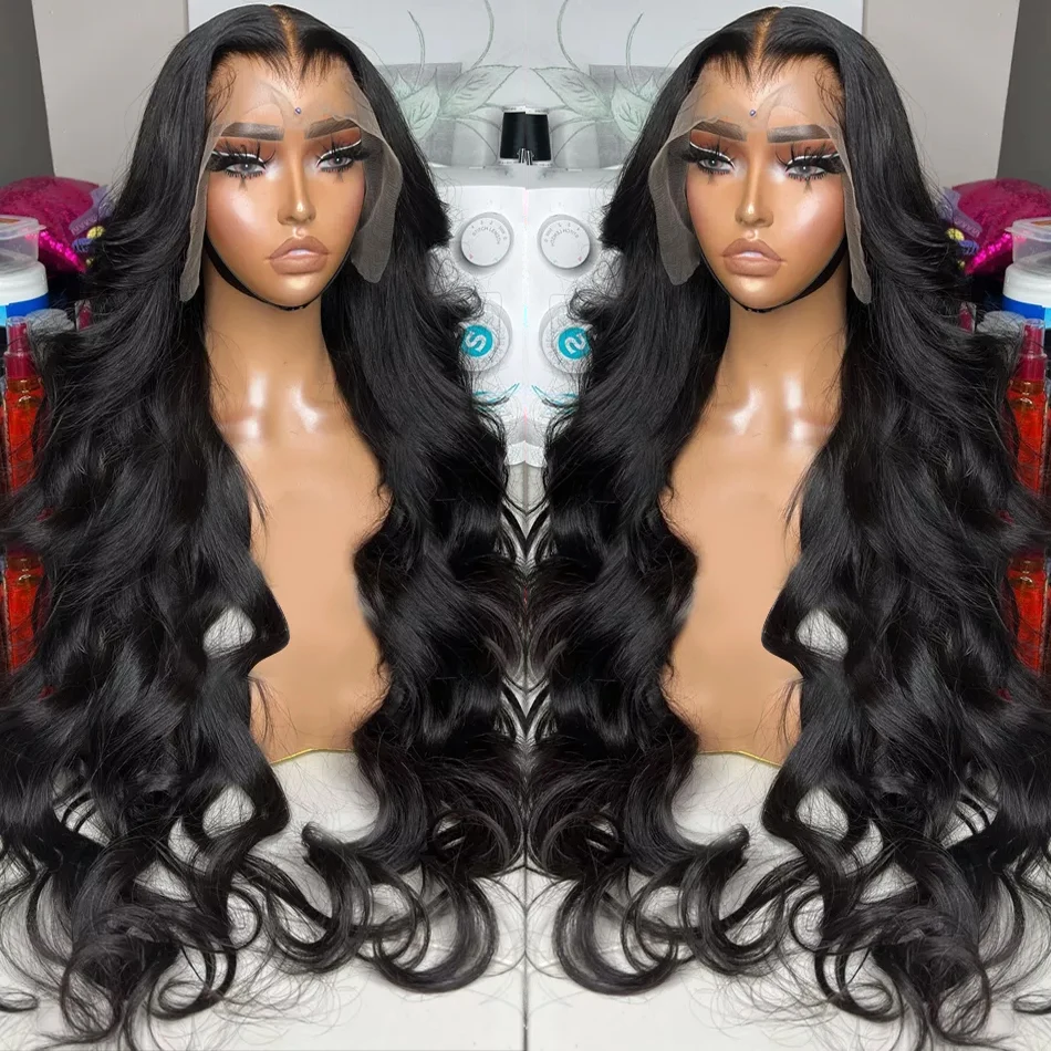30 40 Inch 360 Body Wave Lace Front Human Hair Wigs Brazilian Loose Water Wavy Human Hair Lace Frontal Wigs For Black Women