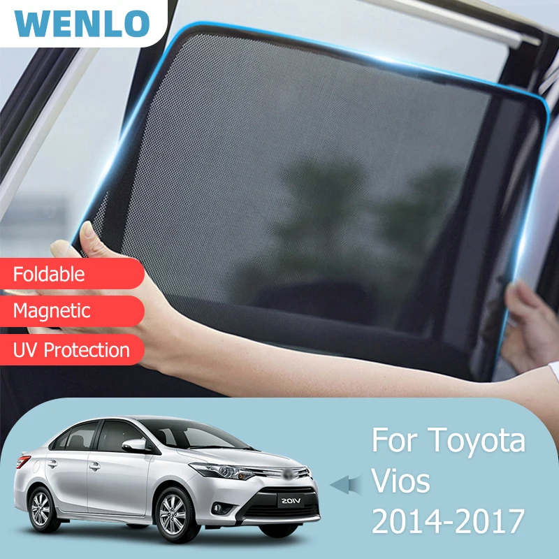 

For Toyota VIOS 2014-2017 Front Windshield Car Sunshade Side Window Blind Sun Shade Magnetic Blocker Outdoor Visor Mesh Curtain