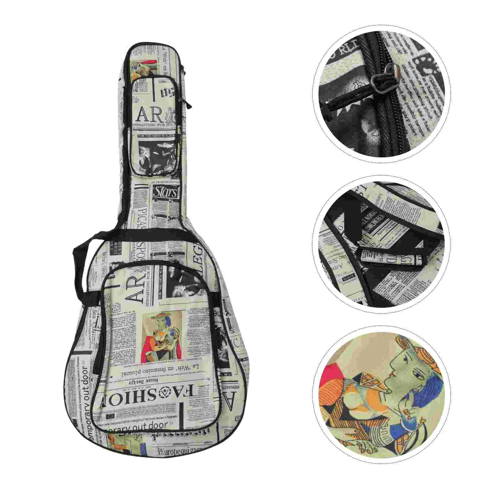 

40/41 Inch Storage Pouch Guitar Bag Instrument Backpack (Random Pattern)