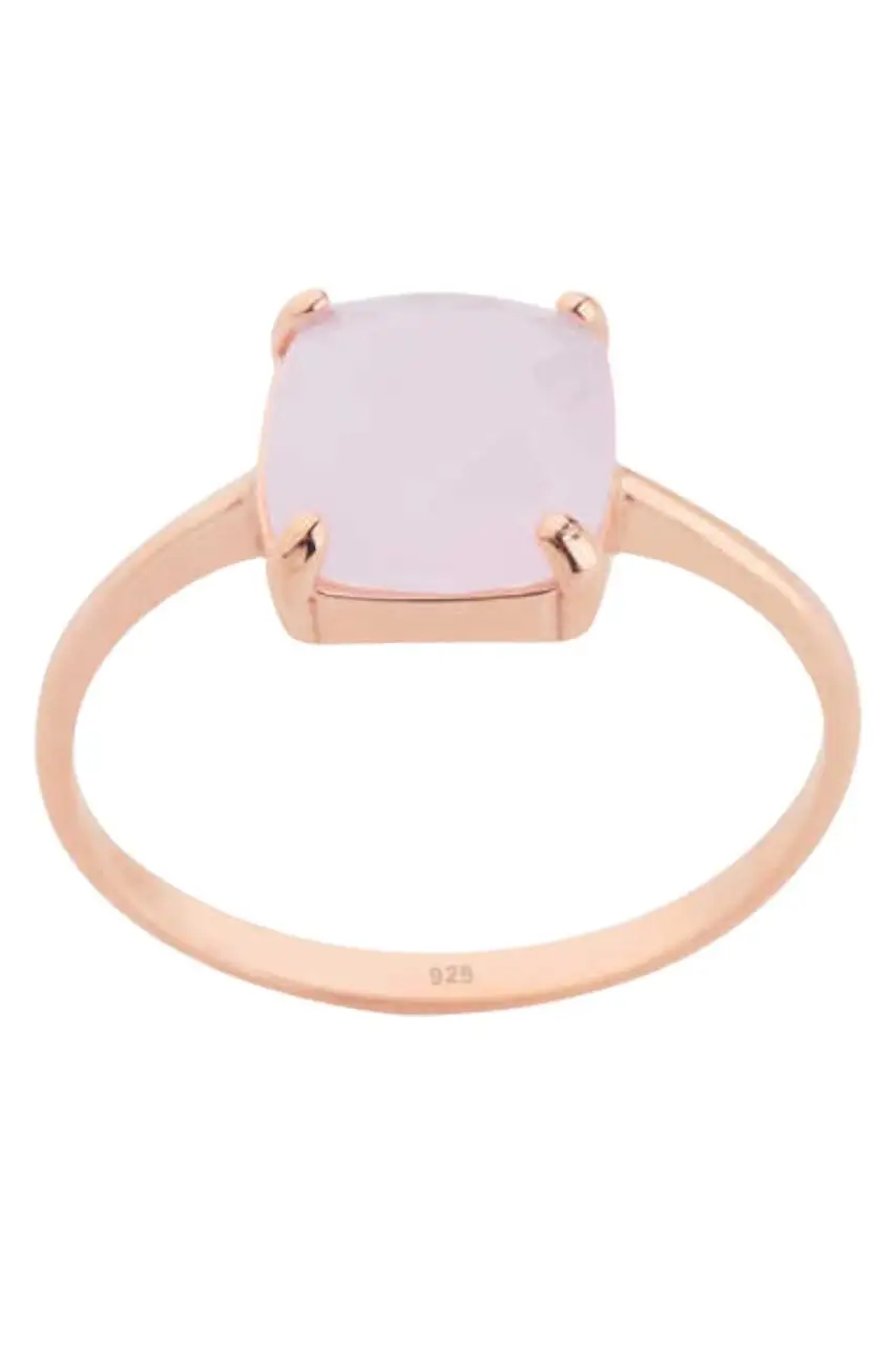 

Minik Baget Salmon Pink Quartz 925 Sterling Silver Ring