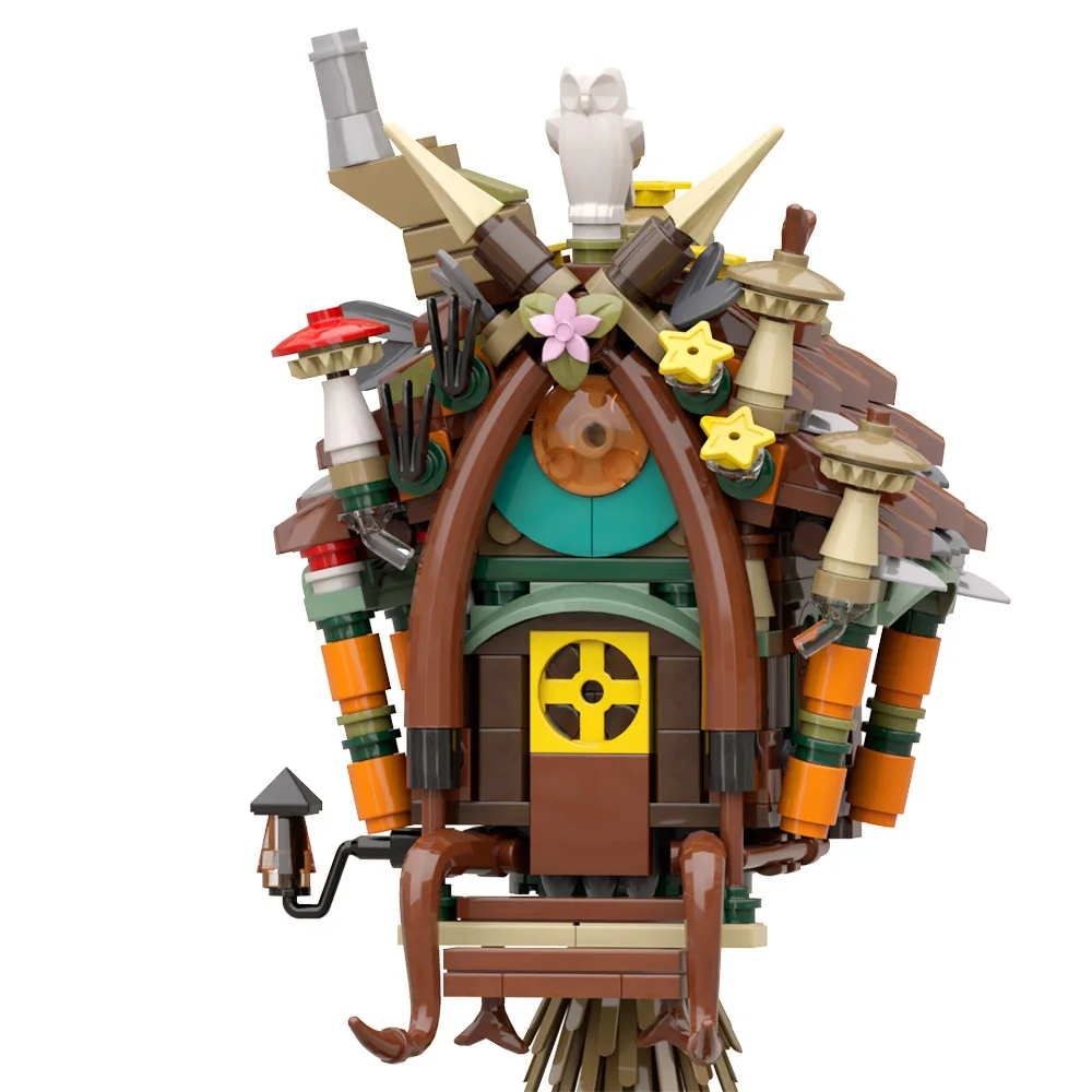 

MOC славянские Сказки из фильма Baba Yaga hut, бабушка, строительные блоки, модель фигурок, кирпичная конструкция