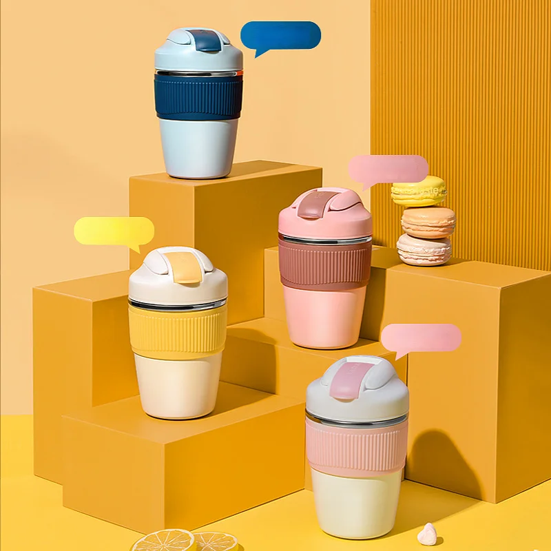 

350 мл 480 мл детская Изолированная чашка для молока 316 нержавеющая сталь материал для прямого питья с соломинкой Студенческая герметичная чашка для воды