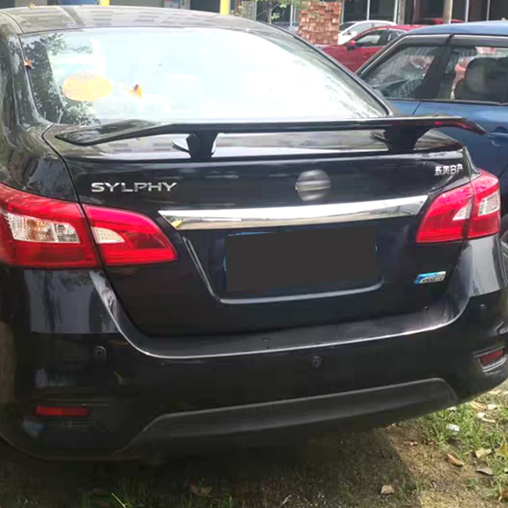 

Универсальные крышки багажника автомобильный спойлер Крылья для Nissan Sentra Sylphy седан 2014 15 16 1718 19 черный углеродный тюнинг аксессуары