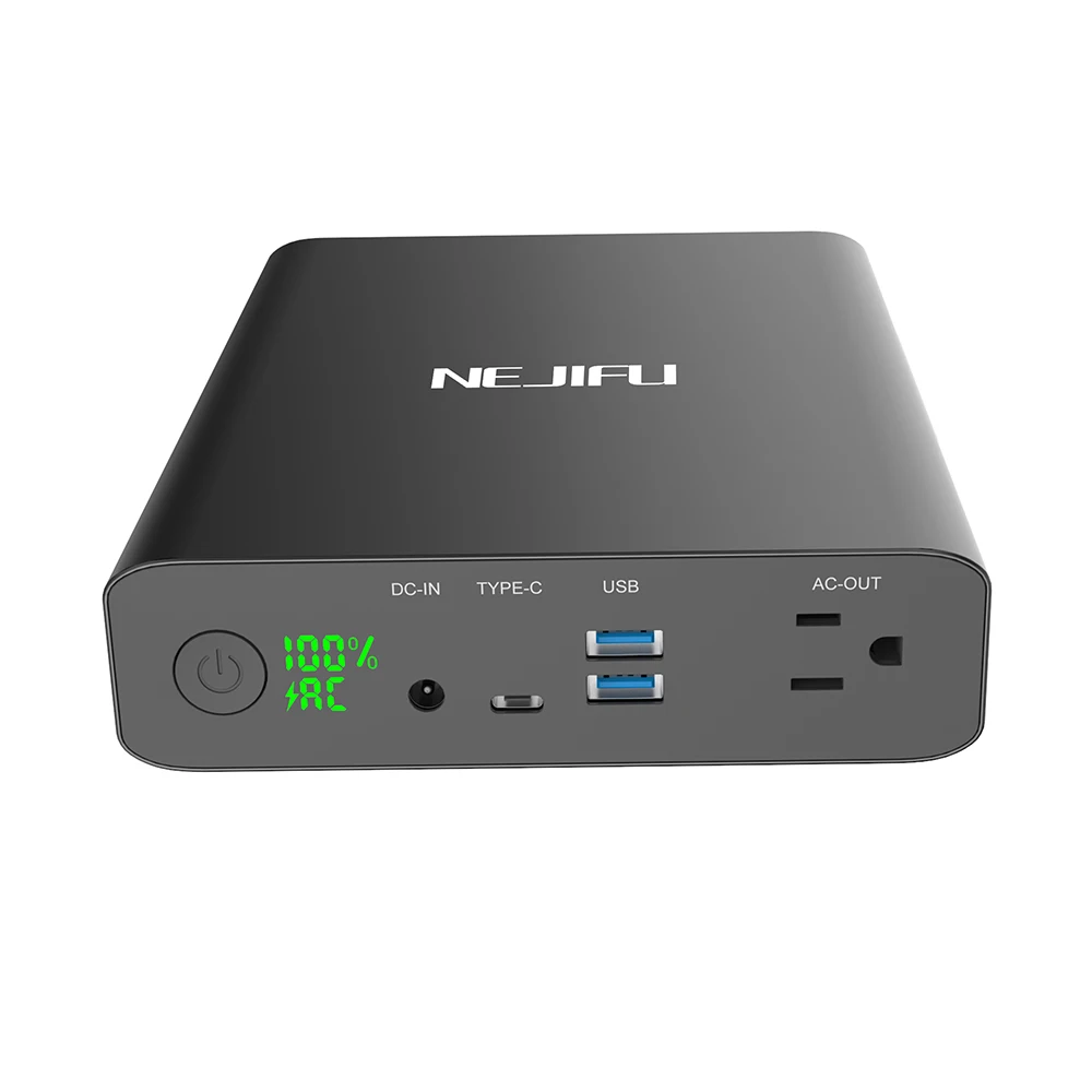 

2022 nejifu new 240v power bank 50000mah for laptop external battery charger pd powerbank 64000mah with AC outlet