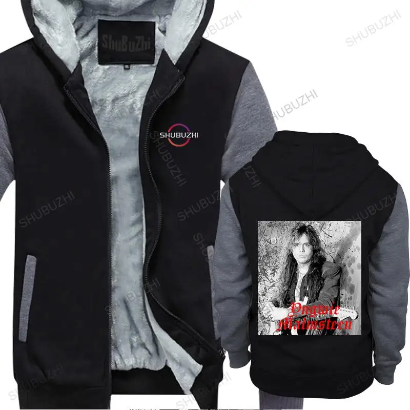 

new fashion sweatshirt men high quality fall winter hoodie Yngwie Malmsteen Guitar Black homme brand cotton thick jacket hoody