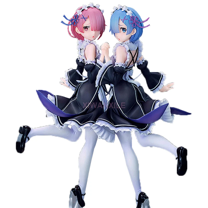 

Фигурка аниме «Re:ZERO Start Life in other World», фигурка Rem & Ram Twins, экшн-фигурка из ПВХ 1/7, Коллекционная модель для взрослых, кукла, игрушки, 25 см