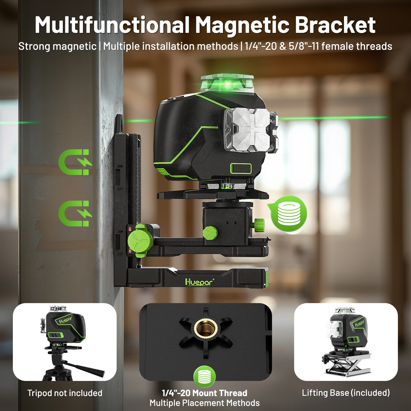Набор 4D 16-линейный лазерный уровень с перекрестной линией