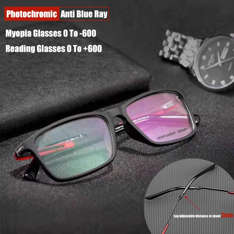 

Новинка, фотохромные женские очки для чтения по рецепту близорукости, с фотохромными линзами, с защитой от синего света, модель CR39, TR90