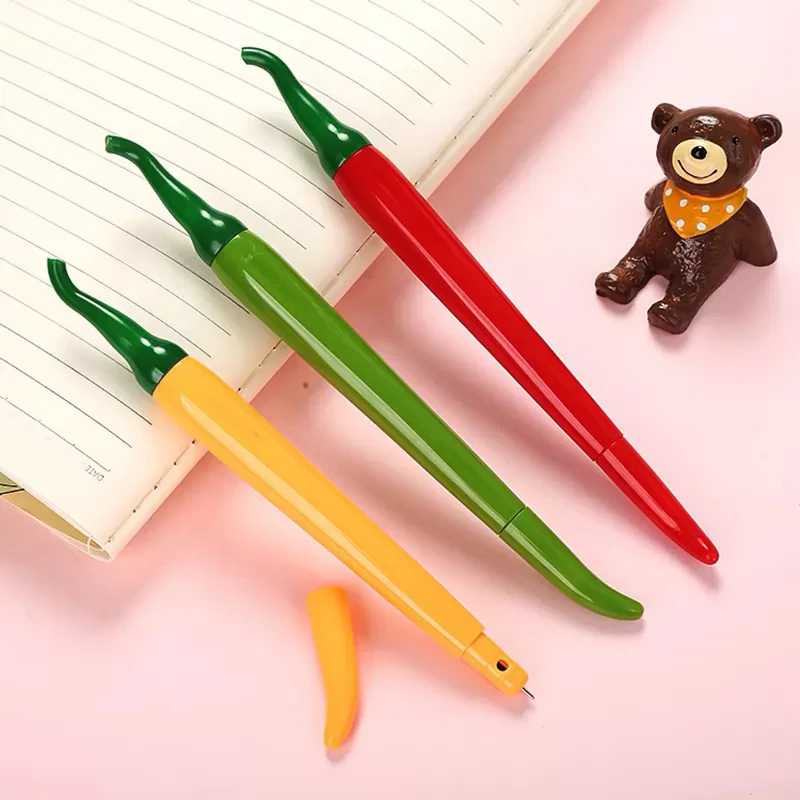

0.5mm Kawaii Chili Gel Pen Cute Creative Pepper Stylo Red Yellow Green Pens Office Accessories Student Stationery Supplies Gift