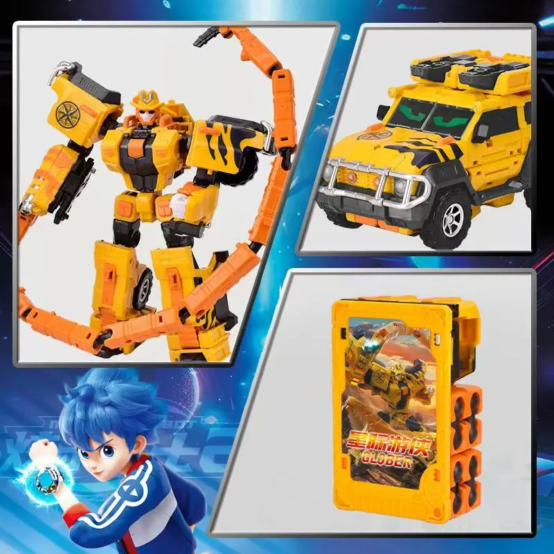 Фото Синий робот-трансформер Blue Cop Trinity Rescue Cardbot: фигурка-робот-внедорожник/грузовик из ABS-пластика – игрушка-модель для подарка №5