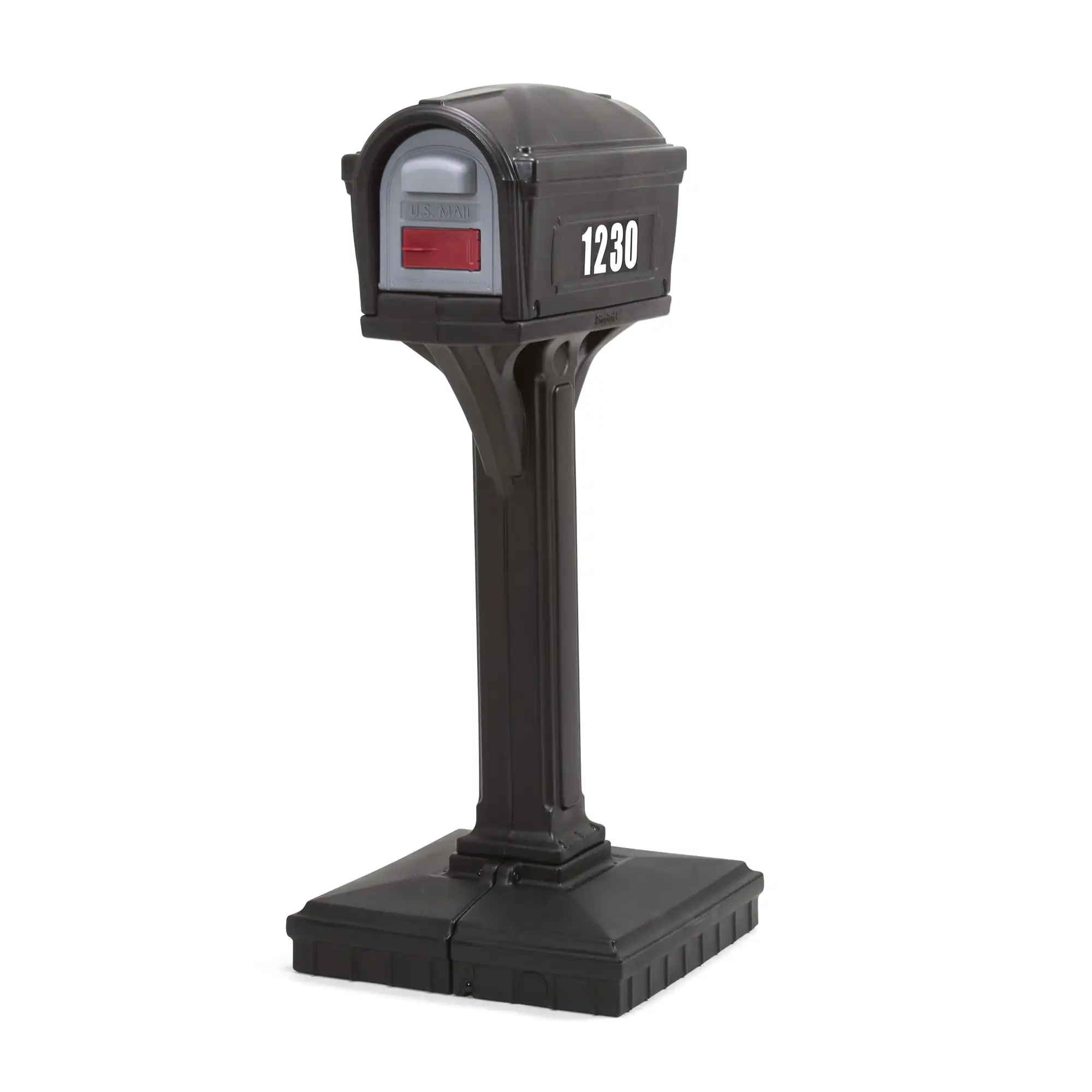 3 Dig Free Easy Up Classic Black Plastic Mailbox