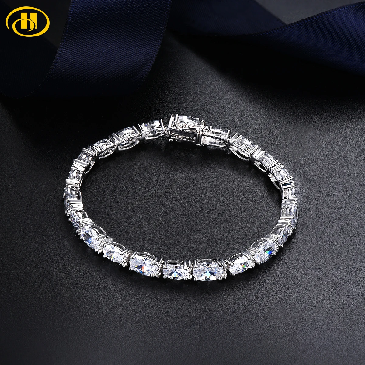 Stock Clearance 100% Genuine 925 Sterling Silver Bracelet AAAAA White Cubic Zirconia Fine Jewelry for Bracelets Luxury Style
