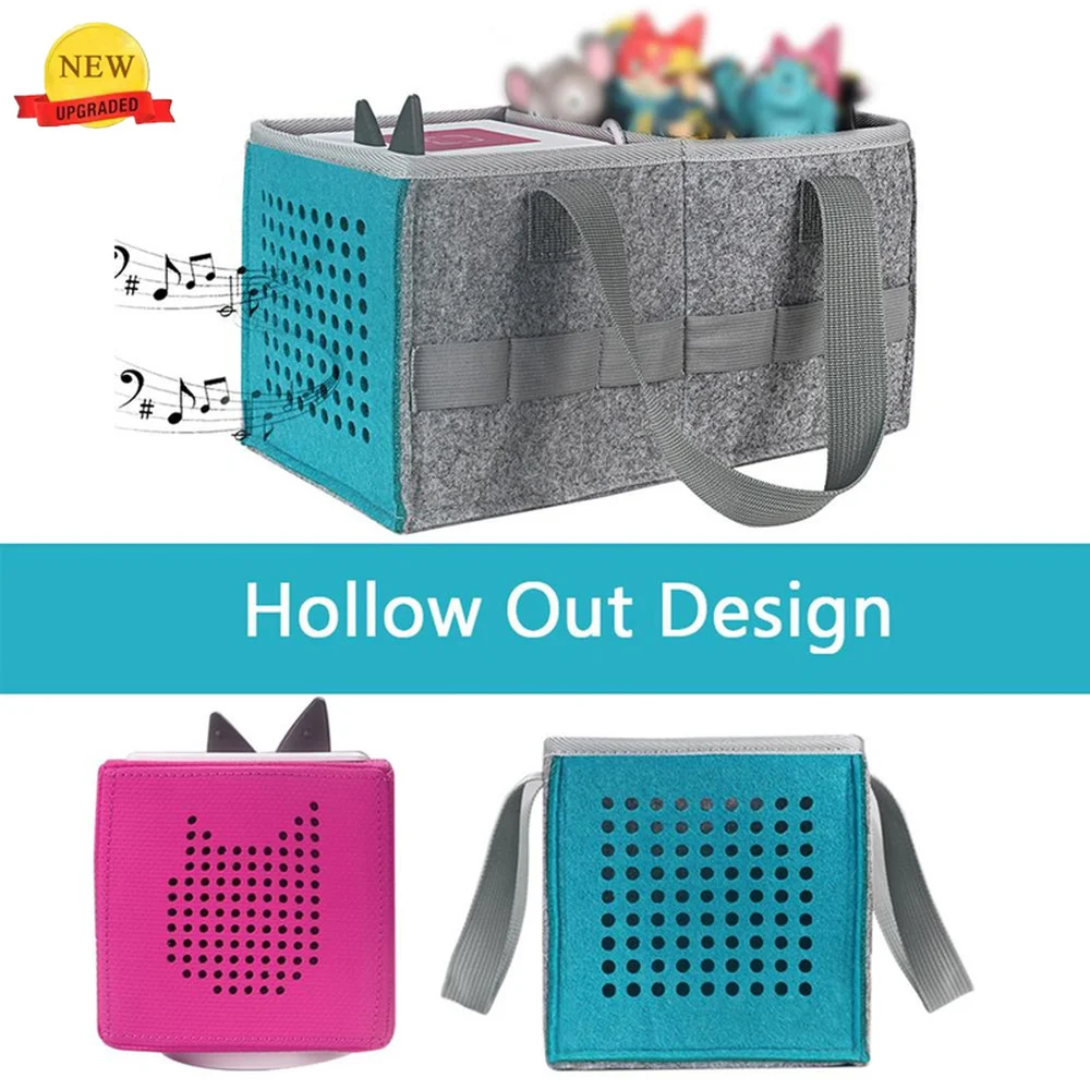 

Carrying Travel Case Bag for Toniebox Starter Set Premium Felt Cloth Waterproof Folding Bag Storage Bag for Toniebox Accessories